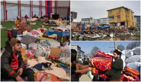 80.000 de oameni dorm sub cerul liber la -8 grade, după ce orașul lor a fost distrus de cutremurele din Turcia